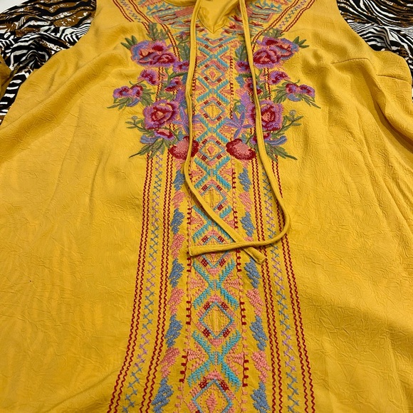 Caleaas Embroidered multicolor Boho tunic Top - Picture 3 of 9